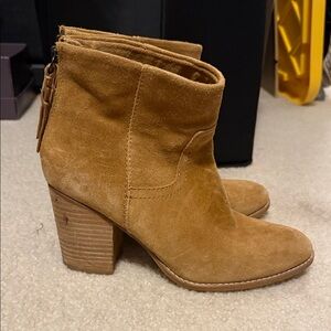 Splendid Camel Suede Heeled Boots